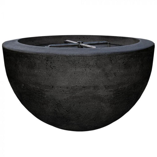 Prism Hardscapes Moderno 3 30" Ebony Round Concrete Natural Gas Fire Pit Bowl