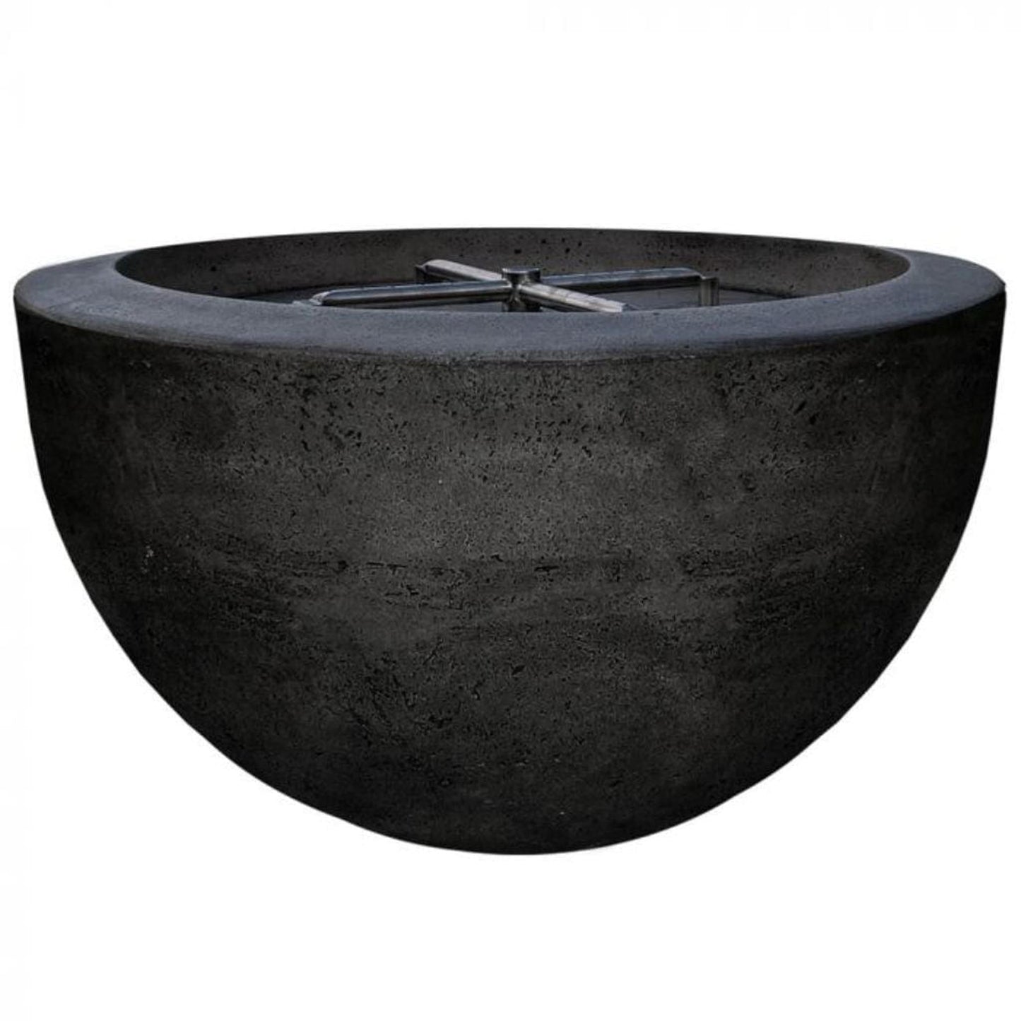 Prism Hardscapes Moderno 3 30" Ebony Round Concrete Propane Gas Fire Pit Bowl