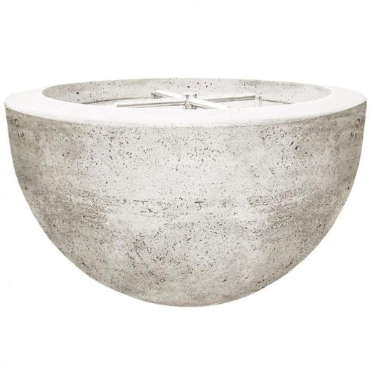 Prism Hardscapes Moderno 3 30" Natural Round Concrete Propane Gas Fire Pit Bowl