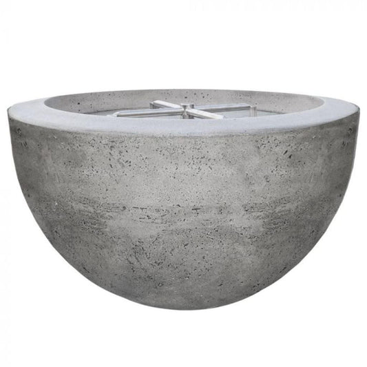 Prism Hardscapes Moderno 3 30" Pewter Round Concrete Natural Gas Fire Pit Bowl