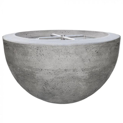 Prism Hardscapes Moderno 3 30" Pewter Round Concrete Propane Gas Fire Pit Bowl