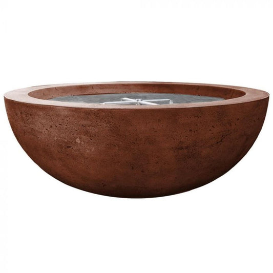 Prism Hardscapes Moderno 4 48" Cafe Round Concrete Natural Gas Fire Pit Bowl