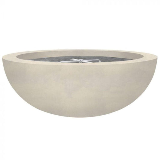 Prism Hardscapes Moderno 4 48" Coastal Round Concrete Propane Gas Fire Pit Bowl
