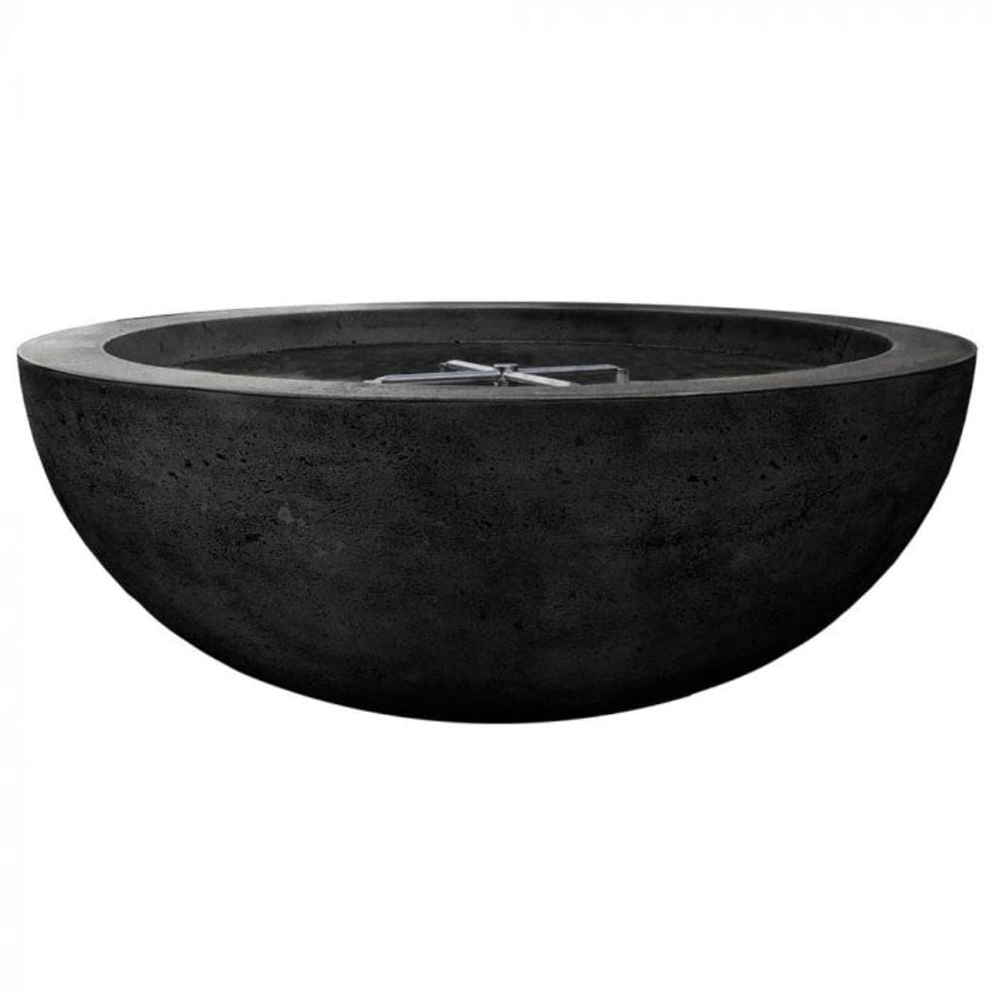 Prism Hardscapes Moderno 4 48" Ebony Round Concrete Natural Gas Fire Pit Bowl