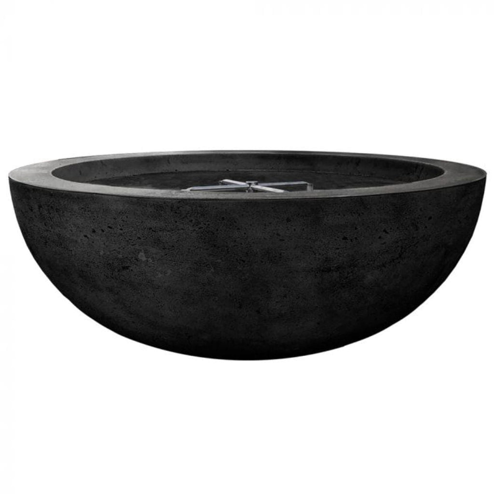 Prism Hardscapes Moderno 4 48" Ebony Round Concrete Propane Gas Fire Pit Bowl