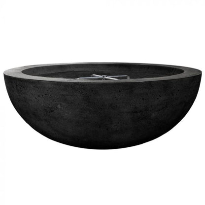 Prism Hardscapes Moderno 4 48" Ebony Round Concrete Propane Gas Fire Pit Bowl