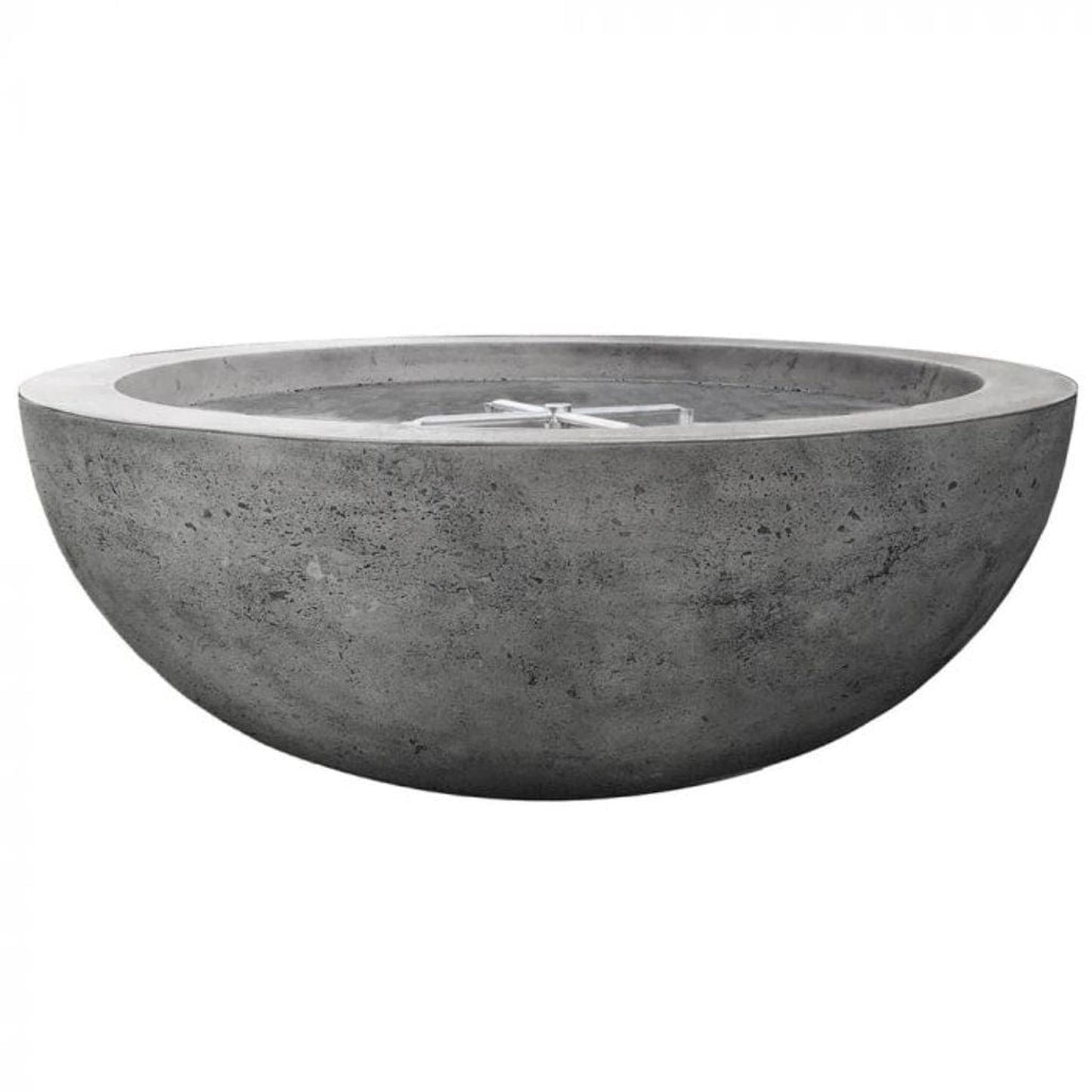 Prism Hardscapes Moderno 4 48" Pewter Round Concrete Natural Gas Fire Pit Bowl