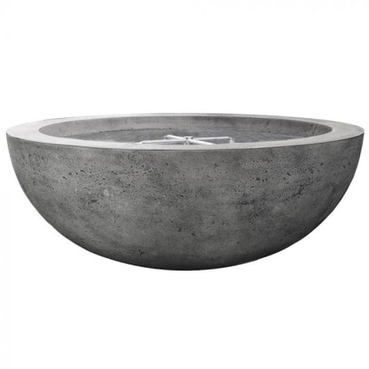Prism Hardscapes Moderno 4 48" Pewter Round Concrete Propane Gas Fire Pit Bowl