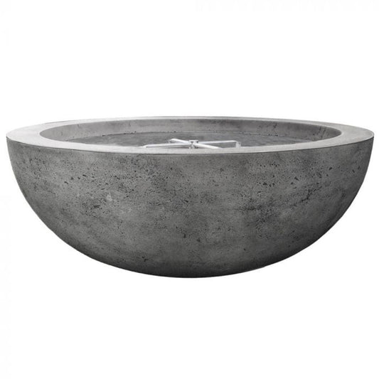 Prism Hardscapes Moderno 4 48" Pewter Round Concrete Propane Gas Fire Pit Bowl