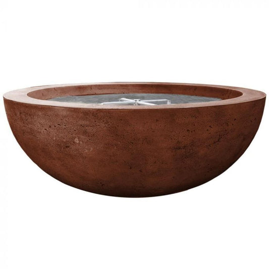 Prism Hardscapes Moderno 5 36" Cafe Round Concrete Propane Gas Fire Pit Bowl