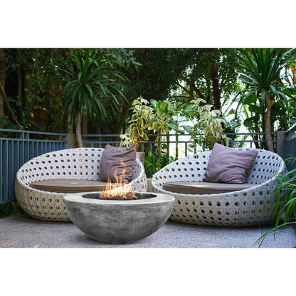Prism Hardscapes Moderno 5 36" Natural Round Concrete Propane Gas Fire Pit Bowl