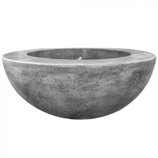 Prism Hardscapes Moderno 5 36" Pewter Round Concrete Propane Gas Fire Pit Bowl