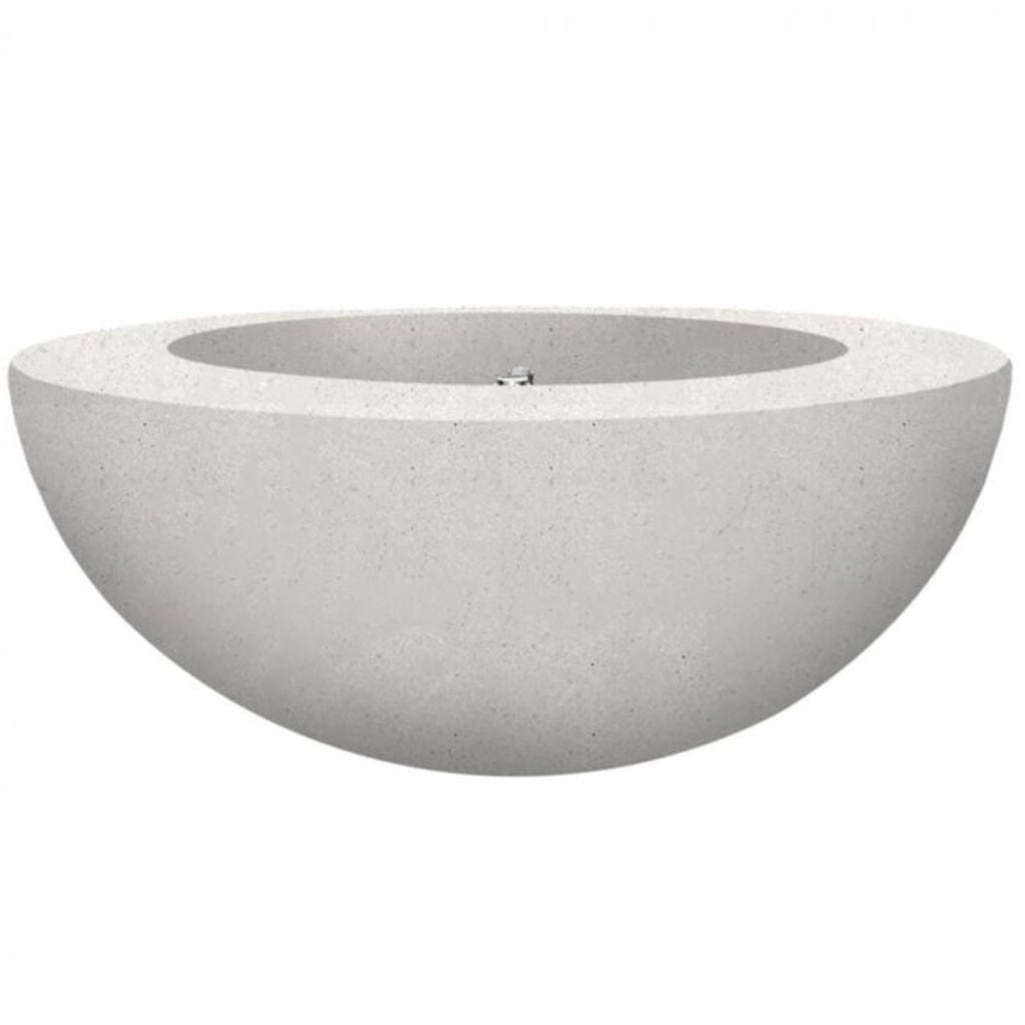 Prism Hardscapes Moderno 5 36" Ultra White Round Concrete Propane Gas Fire Pit Bowl