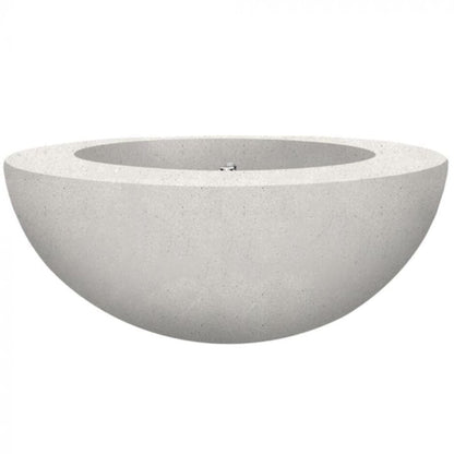 Prism Hardscapes Moderno 5 36" Ultra White Round Concrete Propane Gas Fire Pit Bowl