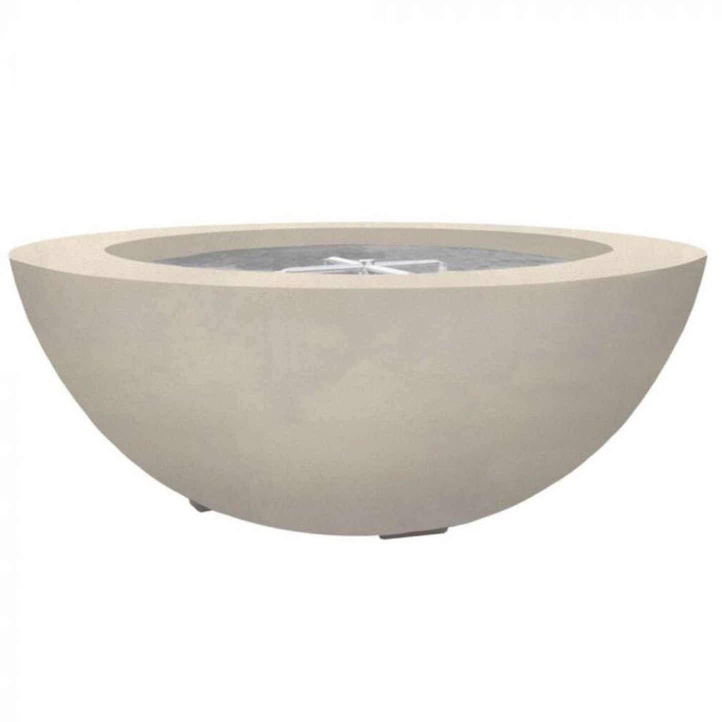 Prism Hardscapes Moderno 6 39" Coastal Round Concrete Propane Gas Fire Pit Bowl