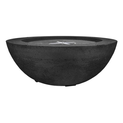 Prism Hardscapes Moderno 6 39" Ebony Round Concrete Natural Gas Fire Pit Bowl