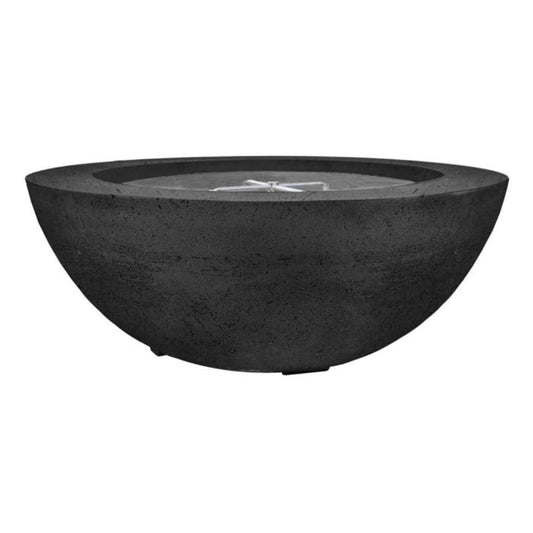 Prism Hardscapes Moderno 6 39" Ebony Round Concrete Propane Gas Fire Pit Bowl