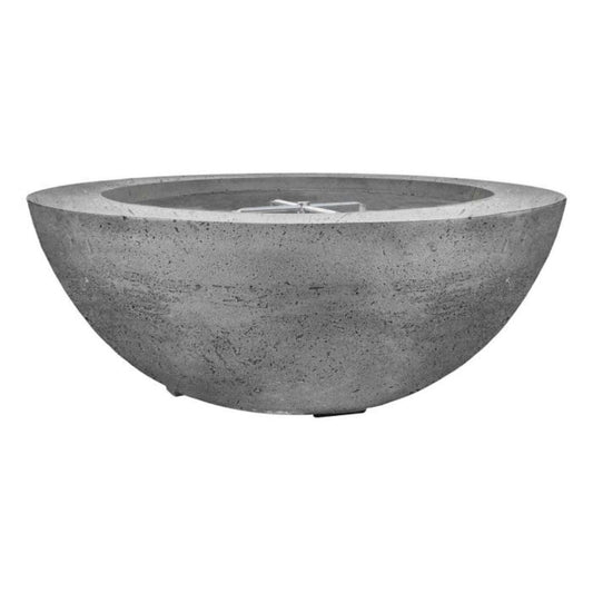 Prism Hardscapes Moderno 6 39" Pewter Round Concrete Natural Gas Fire Pit Bowl