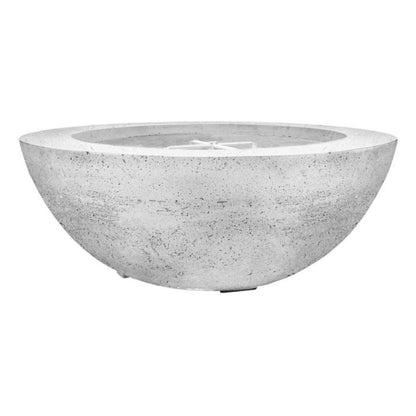 Prism Hardscapes 39" Ultra White Moderno 6 Round Concrete Propane Fire Pit Bowl