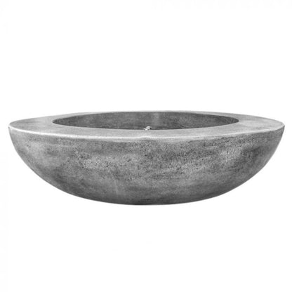 Prism Hardscapes Moderno 70 70" Pewter Round Concrete Propane Gas Fire Pit Bowl