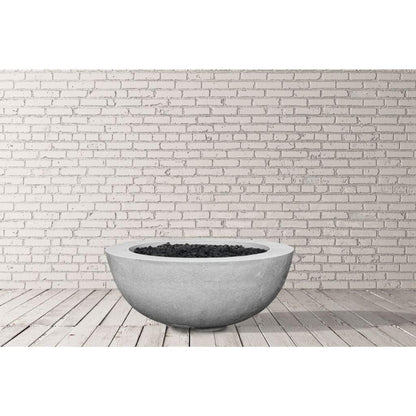 Prism Hardscapes Moderno 8 39" Coastal Round Concrete Propane Gas Fire Pit Bowl