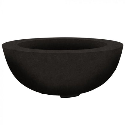 Prism Hardscapes Moderno 8 39" Ebony Round Concrete Natural Gas Fire Pit Bowl