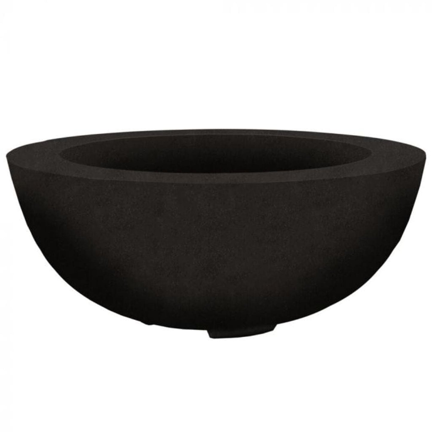 Prism Hardscapes Moderno 8 39" Ebony Round Concrete Propane Gas Fire Pit Bowl