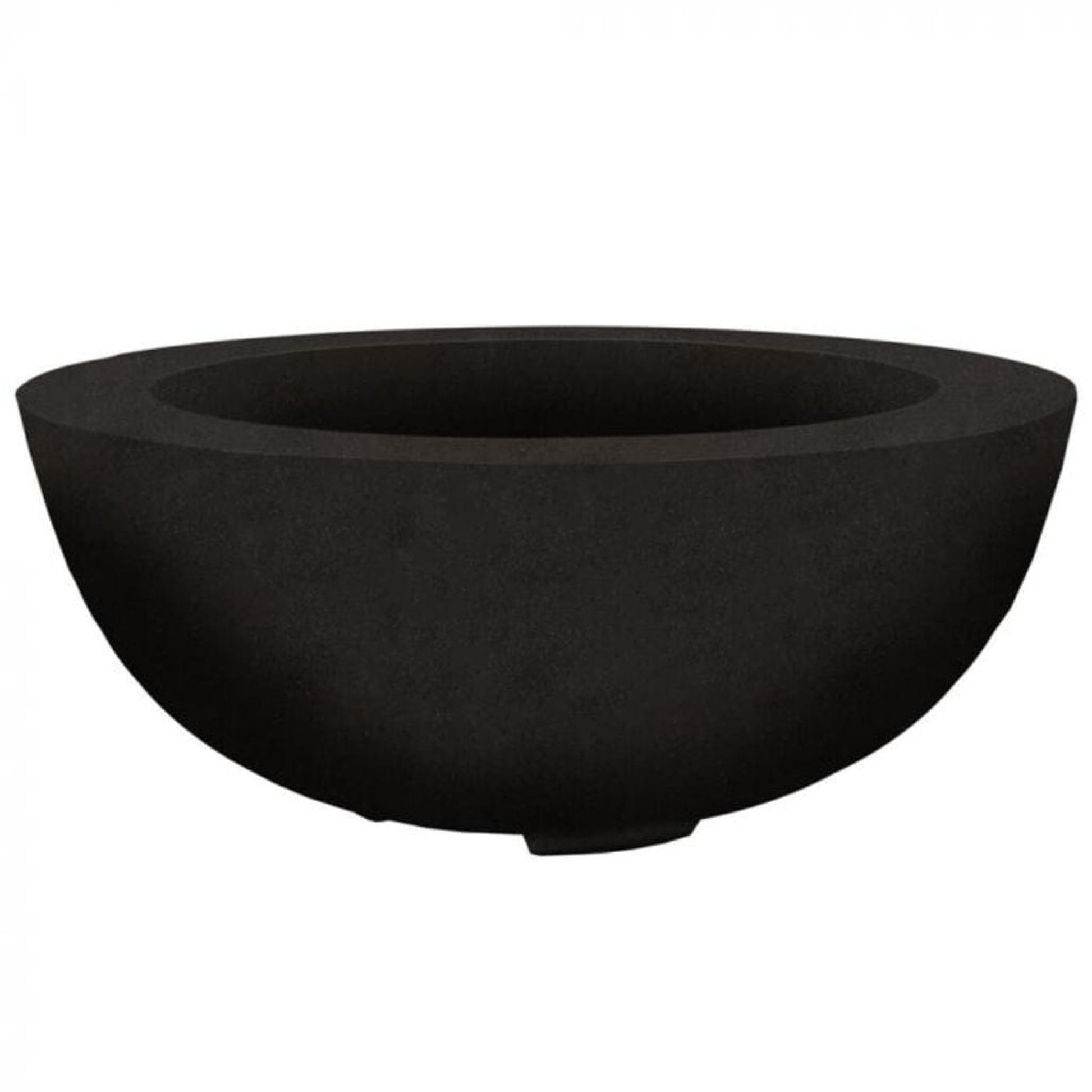 Prism Hardscapes Moderno 8 39" Ebony Round Concrete Propane Gas Fire Pit Bowl