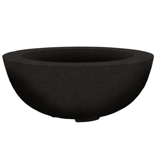 Prism Hardscapes Moderno 8 39" Ebony Round Concrete Propane Gas Fire Pit Bowl