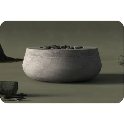 Prism Hardscapes Oasis 42" Coastal Liquid Propane Glass Fiber Reinforced Cement Fire Pit Bowl