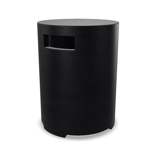 Prism Hardscapes Orinda 15" Ebony Round Concrete Propane Tank Enclosure