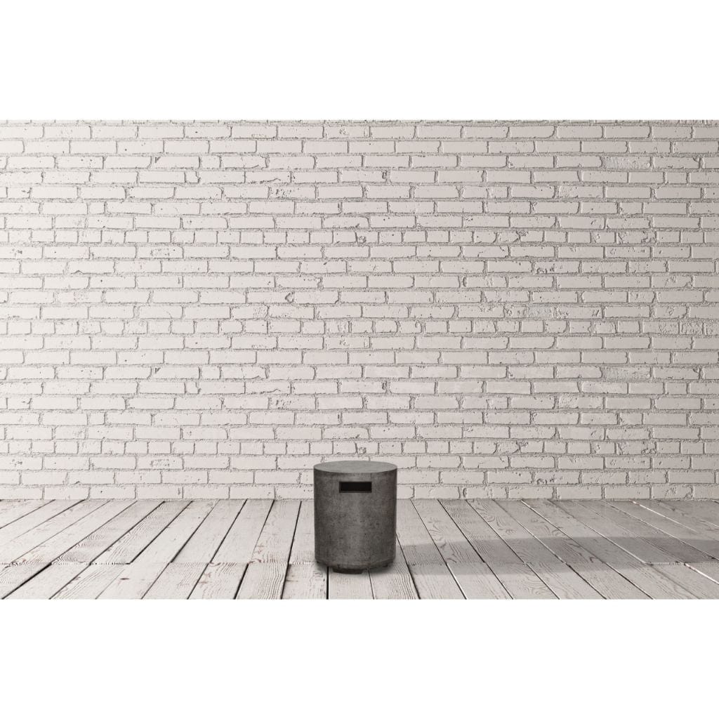 Prism Hardscapes Orinda 15" Pewter Round Concrete Propane Tank Enclosure