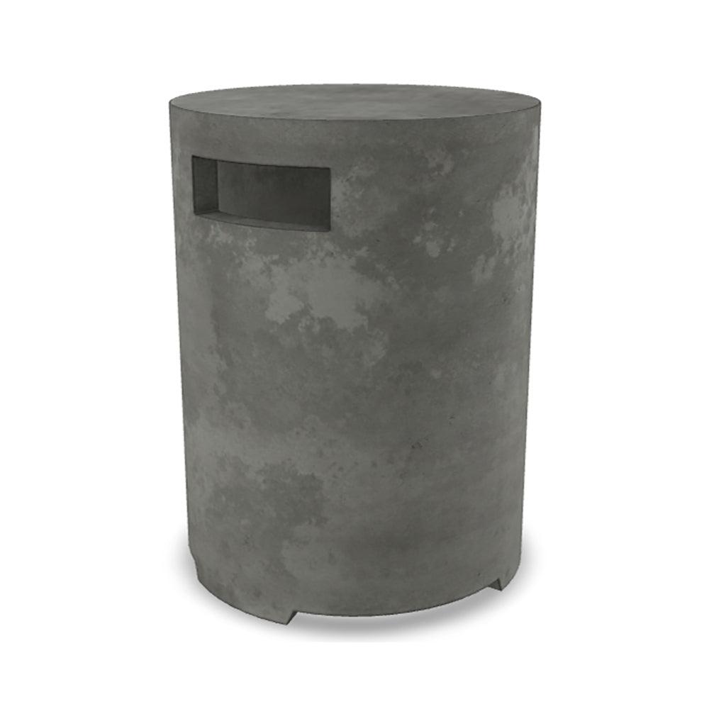 Prism Hardscapes Orinda 15" Pewter Round Concrete Propane Tank Enclosure