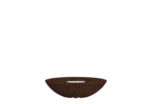 Prism Hardscapes Ovale 60" Cafe Modern Concrete Propane Gas Fire Bowl