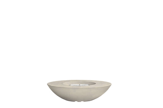 Prism Hardscapes Ovale 60" Coastal Modern Concrete Propane Gas Fire Bowl