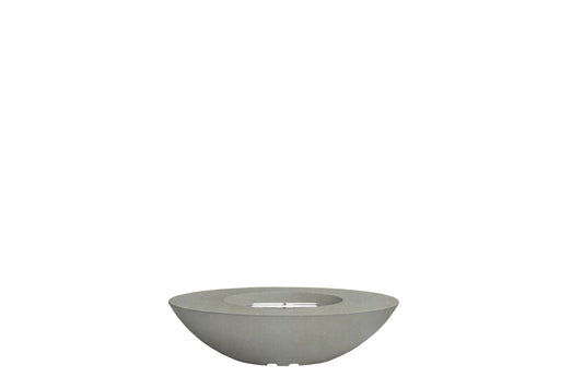 Prism Hardscapes Ovale 60" Natural Modern Concrete Propane Gas Fire Bowl