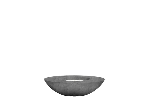 Prism Hardscapes Ovale 60" Pewter Modern Concrete Propane Gas Fire Bowl