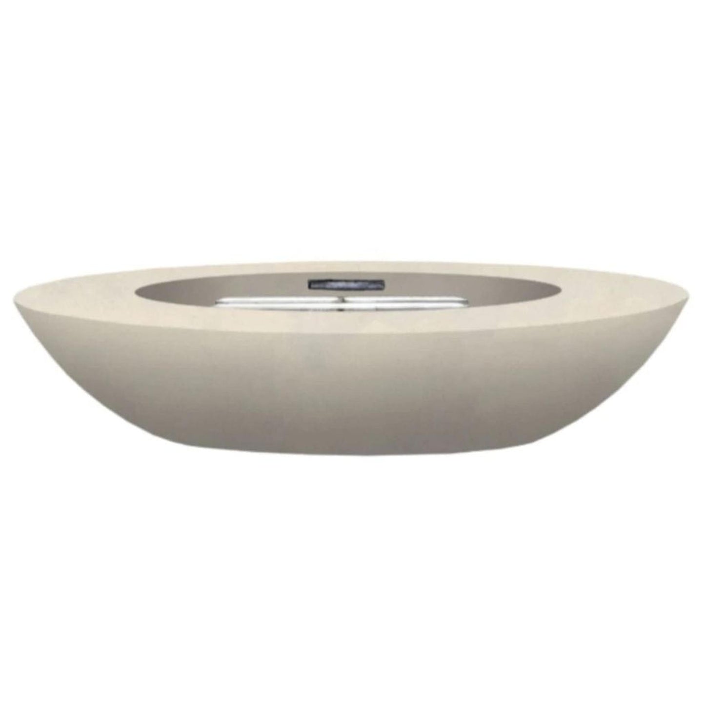 Prism Hardscapes Ovale 79" Coastal Glass Fiber Reinforced Cement Natural Gas Fire Pit Bowl