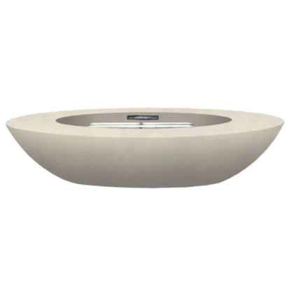 Prism Hardscapes Ovale 79" Coastal Glass Fiber Reinforced Cement Natural Gas Fire Pit Bowl