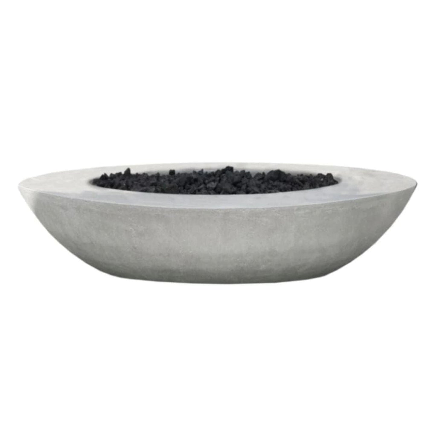 Prism Hardscapes Ovale 79" Natural Glass Fiber Reinforced Cement Natural Gas Fire Pit Bowl