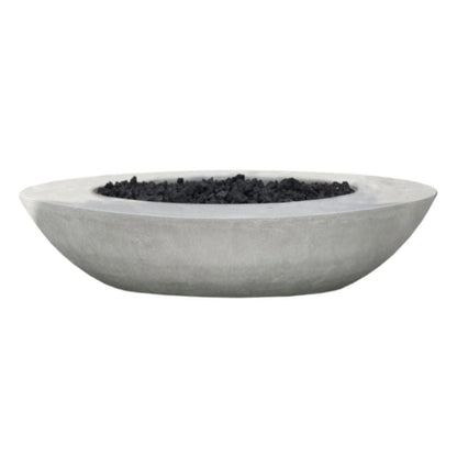 Prism Hardscapes Ovale 79" Natural Glass Fiber Reinforced Cement Natural Gas Fire Pit Bowl