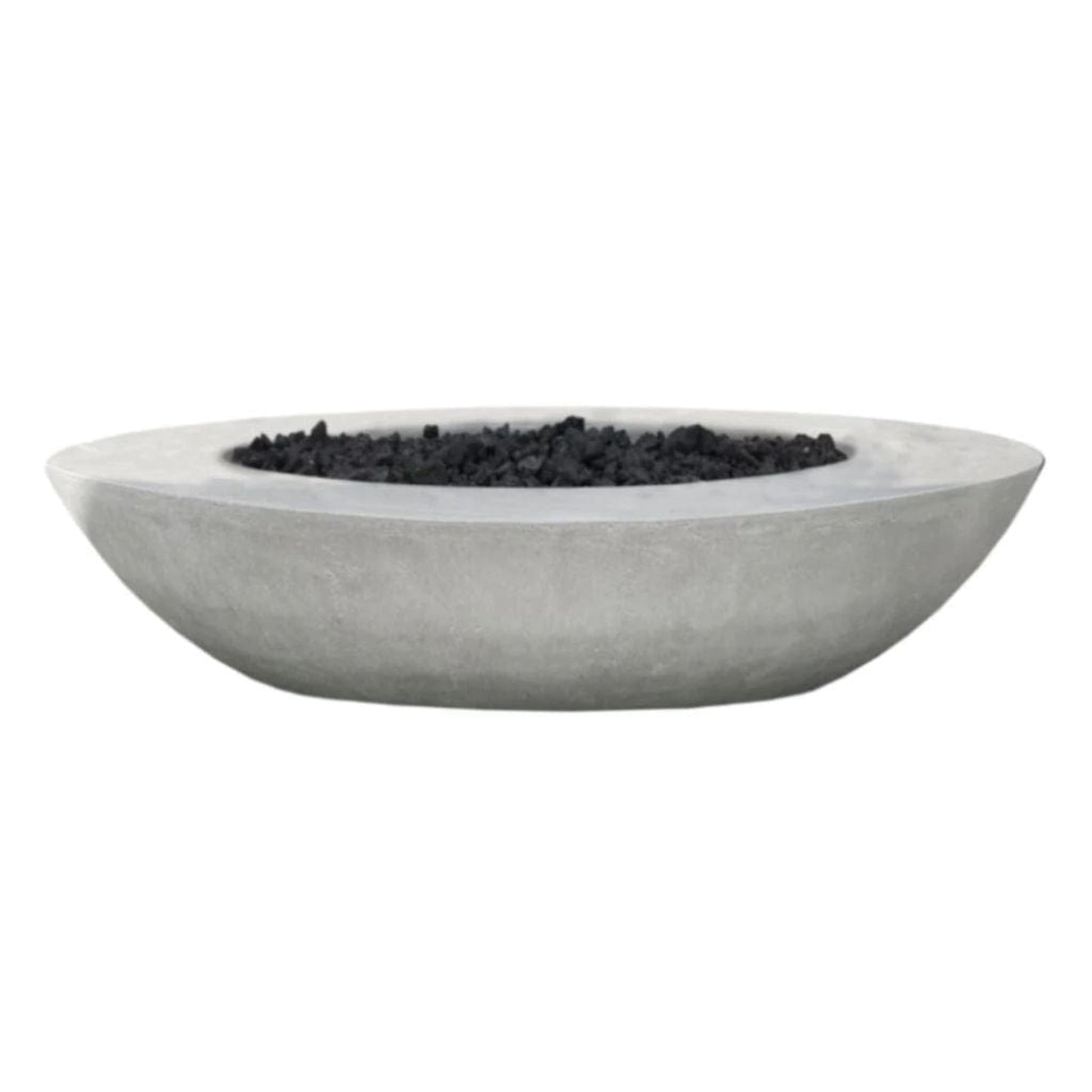 Prism Hardscapes Ovale 79" Natural Glass Fiber Reinforced Cement Natural Gas Fire Pit Bowl