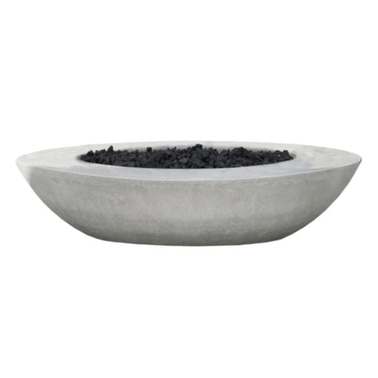 Prism Hardscapes Ovale 79" Natural Glass Fiber Reinforced Cement Natural Gas Fire Pit Bowl