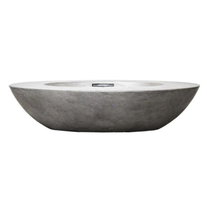 Prism Hardscapes Ovale 79" Pewter Glass Fiber Reinforced Cement Natural Gas Fire Pit Bowl