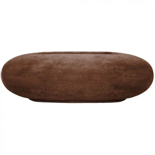 Prism Hardscapes Pebble 56" Cafe Oval Concrete Propane Gas Fire Pit Table