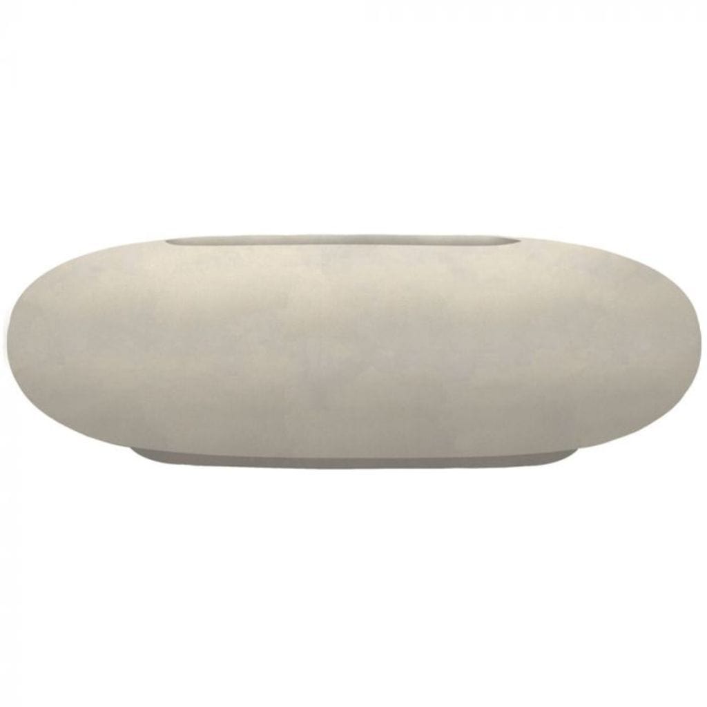 Prism Hardscapes Pebble 56" Coastal Oval Concrete Natural Gas Fire Pit Table