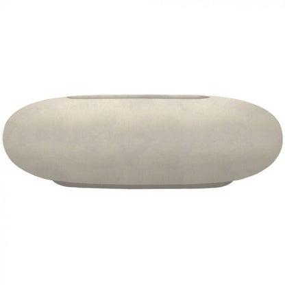 Prism Hardscapes Pebble 56" Coastal Oval Concrete Natural Gas Fire Pit Table