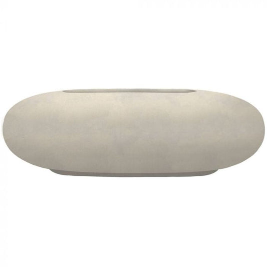 Prism Hardscapes Pebble 56" Coastal Oval Concrete Natural Gas Fire Pit Table