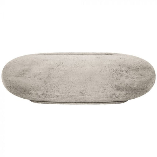 Prism Hardscapes Pebble 56" Natural Oval Concrete Propane Gas Fire Pit Table