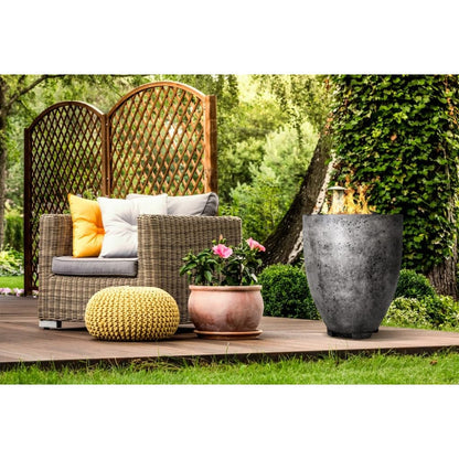 Prism Hardscapes Pentola 1 24" Coastal Round Concrete Propane Gas Fire Pit Bowl